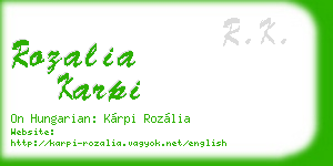 rozalia karpi business card