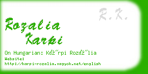 rozalia karpi business card